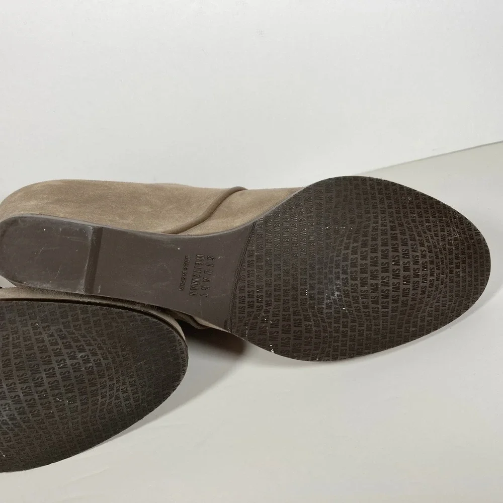 Stuart Weitzman Taupe Suede Wedge Ankle Boots Made‎ in Spain Size 8 M